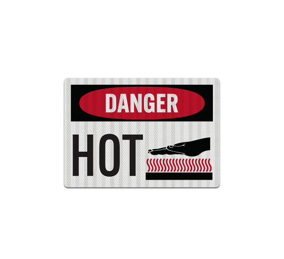 OSHA Danger Hot Decal (EGR Reflective)