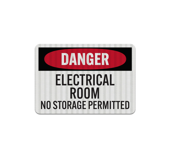 OSHA Danger Electrical Room Aluminum Sign (EGR Reflective)