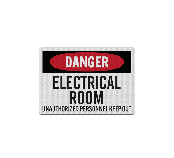 OSHA Electrical Room Keep Out Decal (EGR Reflective)