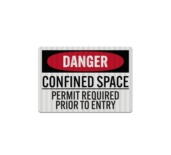 Confined Space Permit Required Decal (EGR Reflective)