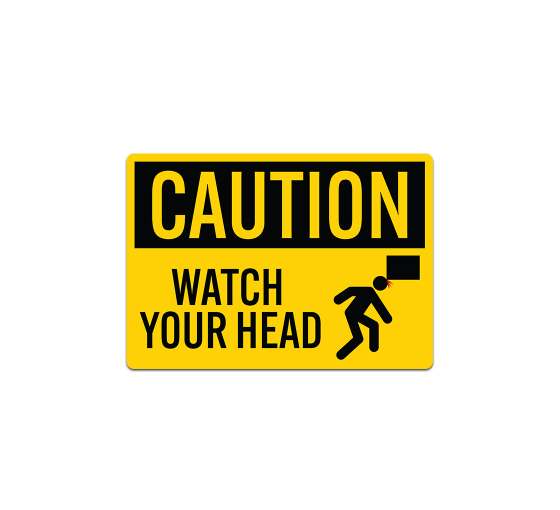 Caution Watch Your Head Decal (Non Reflective)