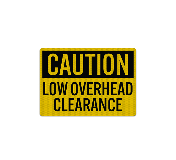 Low Overhead Clearance Decal (EGR Reflective)