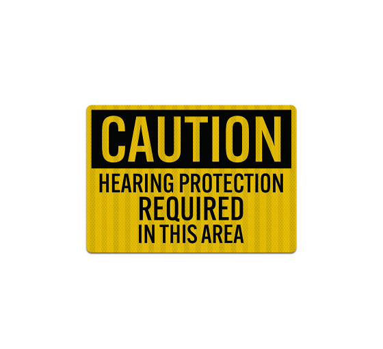 OSHA Hearing Protection Required Decal (EGR Reflective)