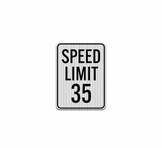Speed Limit 35 Aluminum Sign (HIP Reflective)