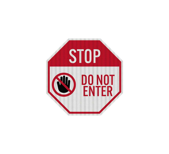 Do Not Enter With Graphic Aluminum Sign (EGR Reflective)
