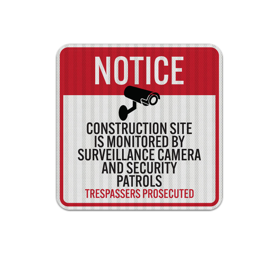 Cctv Security Notice Aluminum Sign (EGR Reflective)