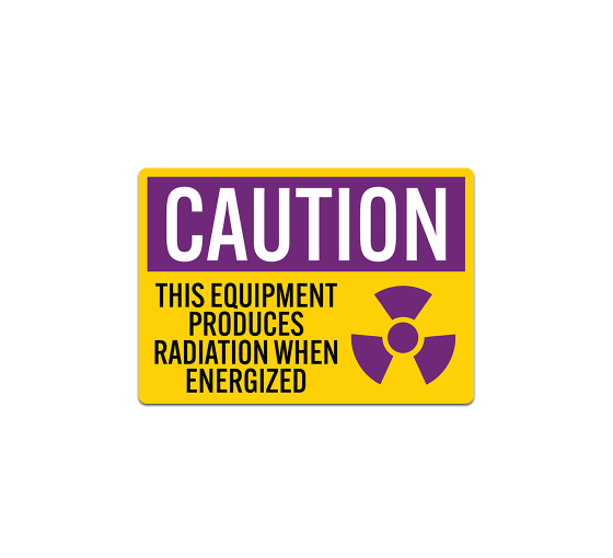This Equipment Produces Radiation Decal (Non Reflective)