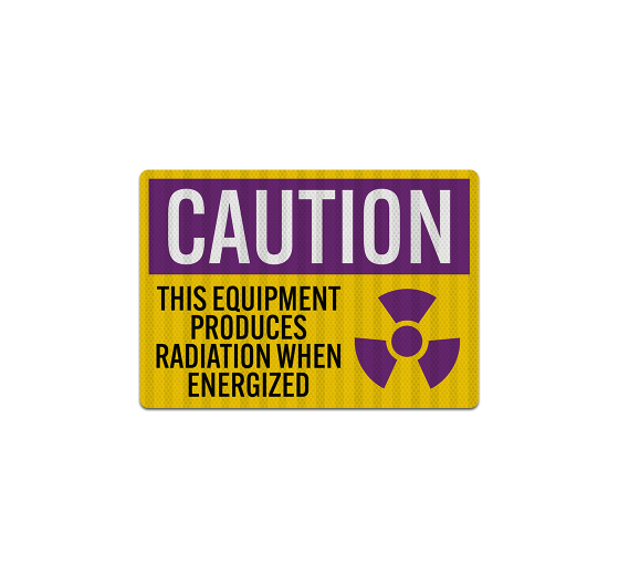 This Equipment Produces Radiation Decal (EGR Reflective)