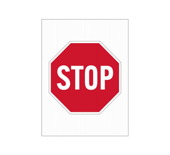 Stop Parking Lot Corflute Sign (Reflective)
