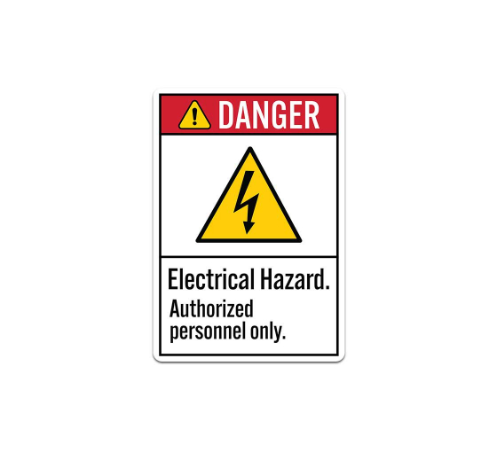 ANSI Electrical Hazard Decal (Non Reflective)