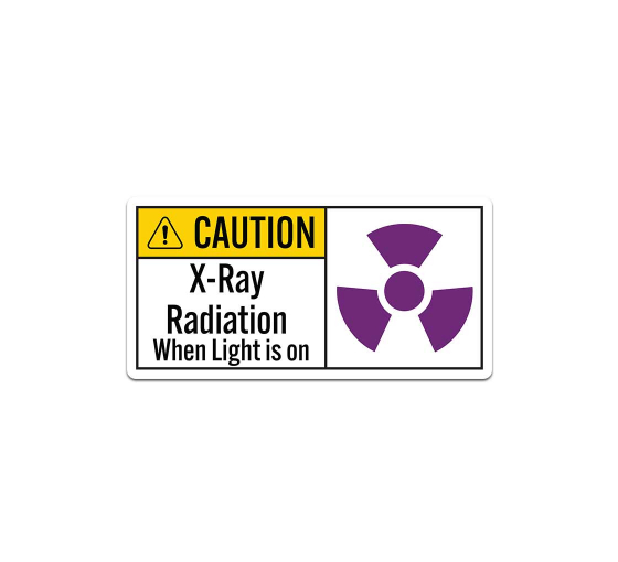 X Ray Radiation When Light Is On Decal (Non Reflective)