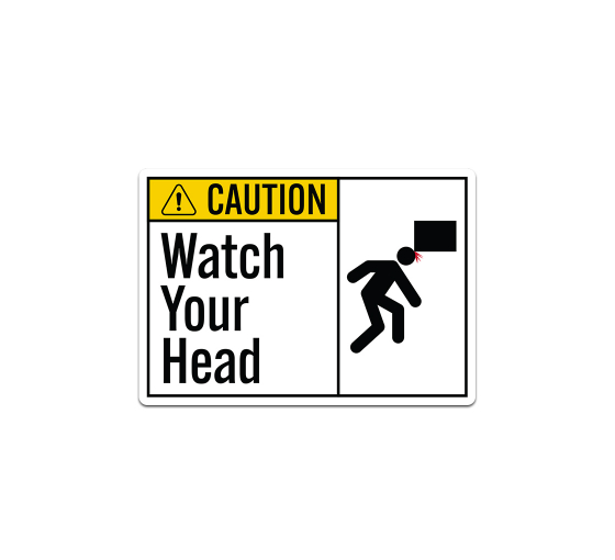 OSHA Watch Your Head Decal (Non Reflective)