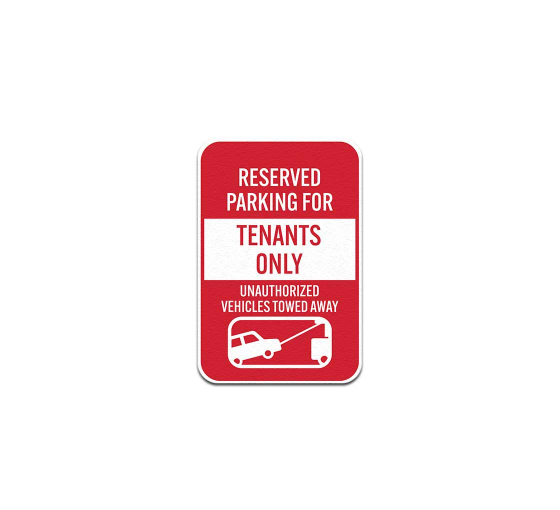 Reserved Parking For Tenants Only Decal (EGR Reflective)