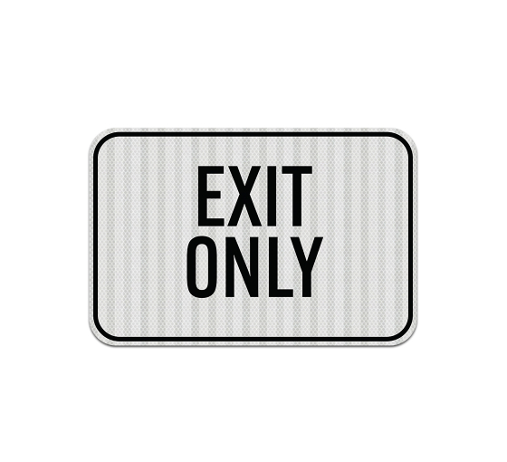 Exit Only Parking Aluminum Sign (EGR Reflective)
