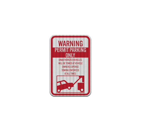Permit Parking Aluminum Sign (HIP Reflective)
