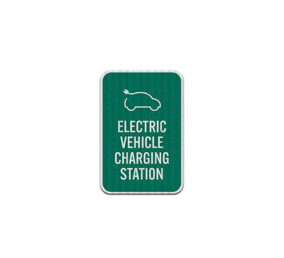 Electric Vehicle Parking Only Aluminum Sign (EGR Reflective)