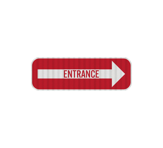 Directional Entrance Aluminum Sign (EGR Reflective)