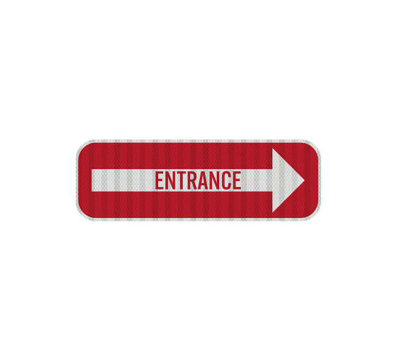 Directional Entrance Aluminum Sign (HIP Reflective)