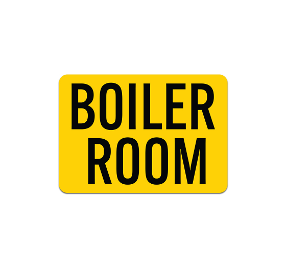 Boiler Room Door Magnetic Sign (Non Reflective)
