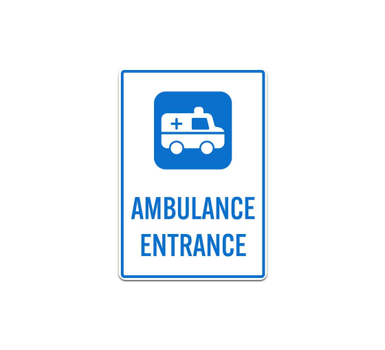 Ambulance Entrance Decal (Non Reflective)
