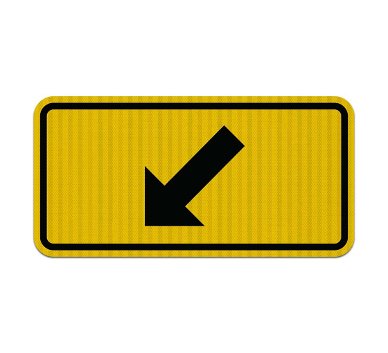 Left Diagonal Arrow Aluminum Sign (EGR Reflective)