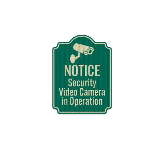 Video In Surveillance Aluminum Sign (HIP Reflective)