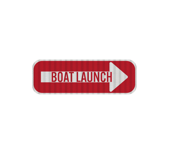 Boat Launch Aluminum Sign (HIP Reflective)