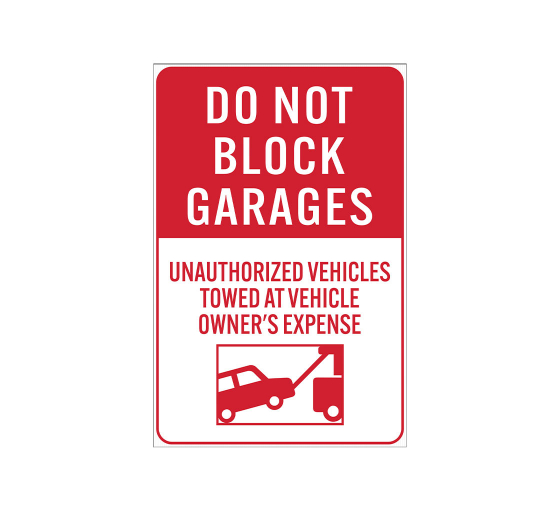 Do Not Block Garages Corflute Sign (Non Reflective)