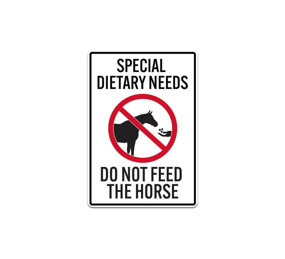 Special Dietary Needs Do Not Feed Horse Decal (Non Reflective)