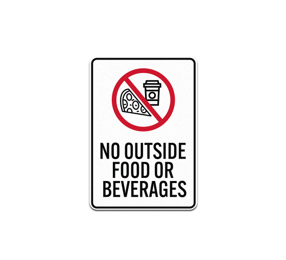 No Outside Food Or Beverages Decal (Non Reflective)
