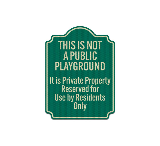 Private Playground Aluminum Sign (HIP Reflective)