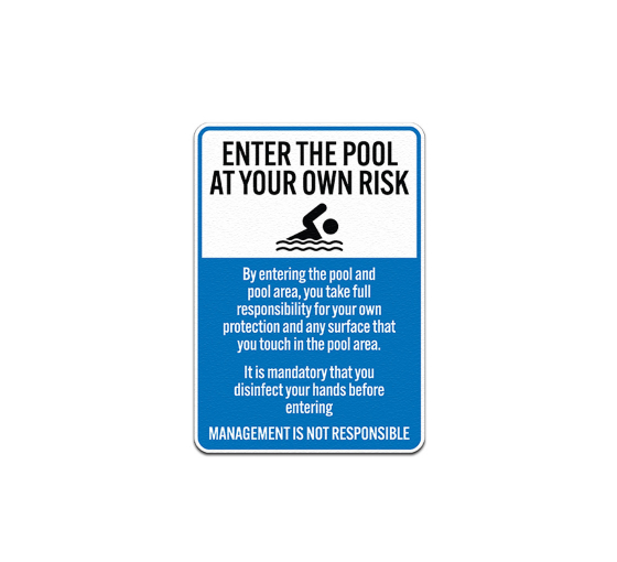 Enter The Pool At Your Own Risk Decal (Non Reflective)