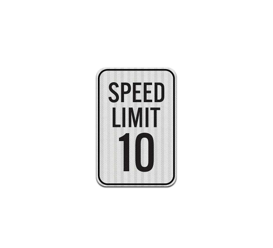 Speed Limit 10 MPH Aluminum Sign (EGR Reflective)