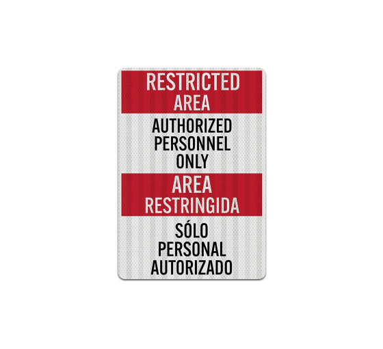 Bilingual Restricted Area Decal (EGR Reflective)