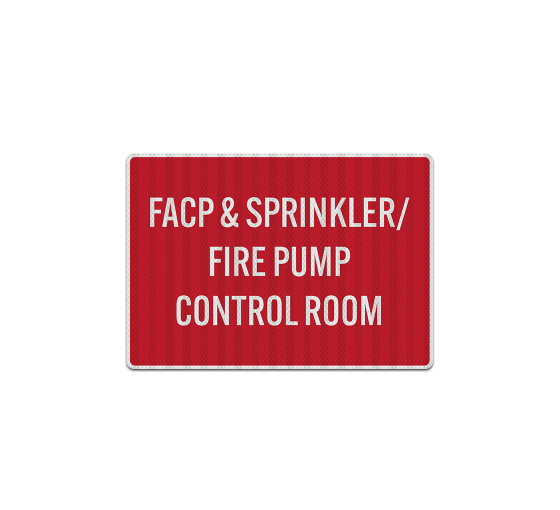 FACP & Sprinkler Fire Pump Control Room Decal (EGR Reflective)