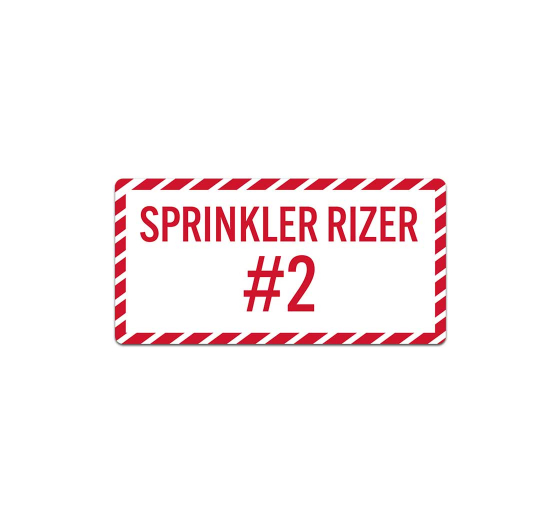 Sprinkler Riser Label Decal (Non Reflective)