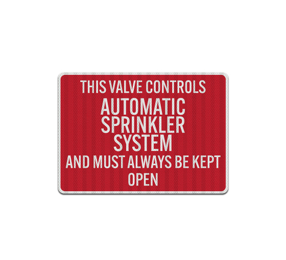 Sprinkler Valve Aluminum Sign (EGR Reflective)