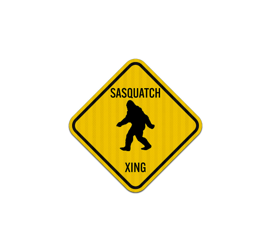 Sasquatch Xing Aluminum Sign (EGR Reflective)