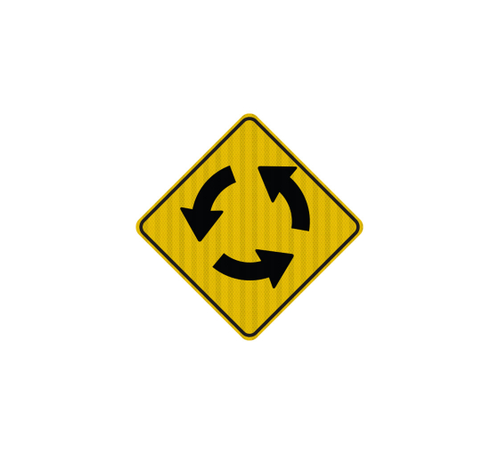 Clockwise Roundabout Symbol Aluminum Sign (EGR Reflective)