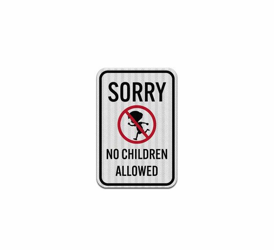 Unattended Children Aluminum Sign (EGR Reflective)