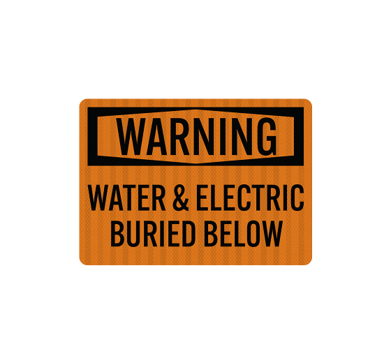 OSHA Water & Electric Buried Decal (EGR Reflective)
