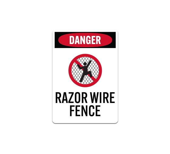 Razor Wire Fence Decal (Non Reflective)