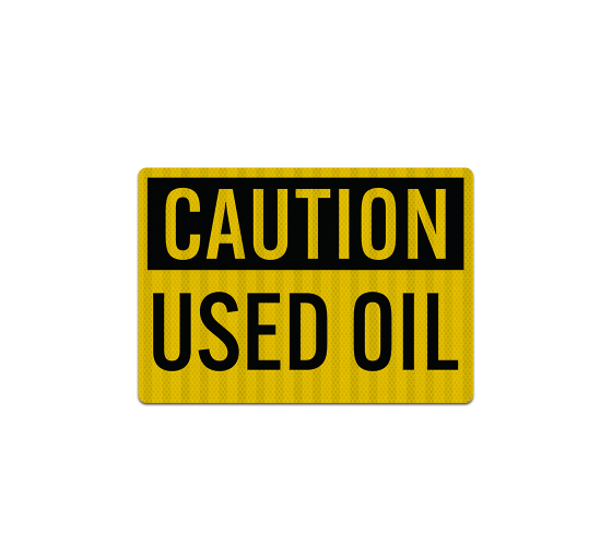 Used Oil Hazard Decal (EGR Reflective)