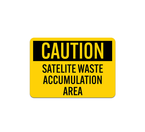 Satellite Waste Accumulation Decal (Non Reflective)