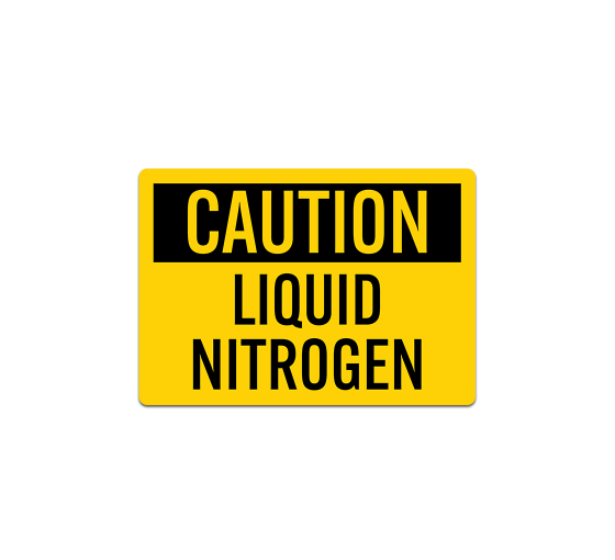 OSHA Liquid Nitrogen Decal (Non Reflective)