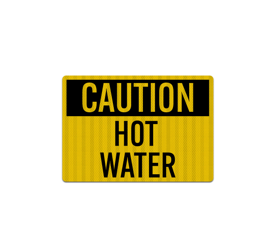 OSHA Hot Water Decal (EGR Reflective)