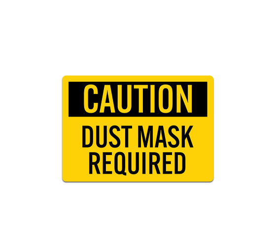OSHA Dust Mask Required Decal (Non Reflective)