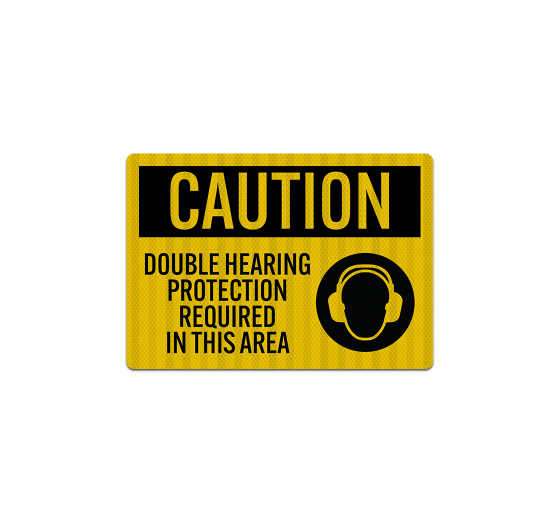 OSHA Double Hearing Protection Decal (EGR Reflective)