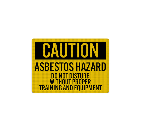 OSHA Asbestos Hazard Decal (EGR Reflective)
