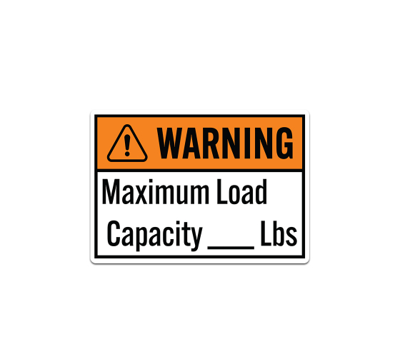 ANSI Maximum Load Capacity Decal (Non Reflective)